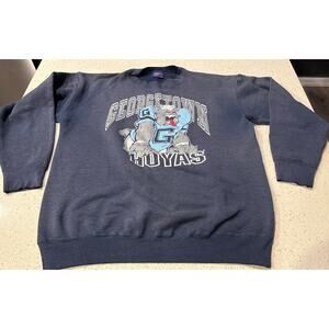 Men's Vintage 90's Savvy Georgetown University Hoyas Dog Crewneck Sweatshirt XL